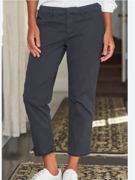 Frank & Eileen Pants - Frank & Eileen Wicklow Italian Chino Cotton Blend Trouser 8 in Charcoal Gray